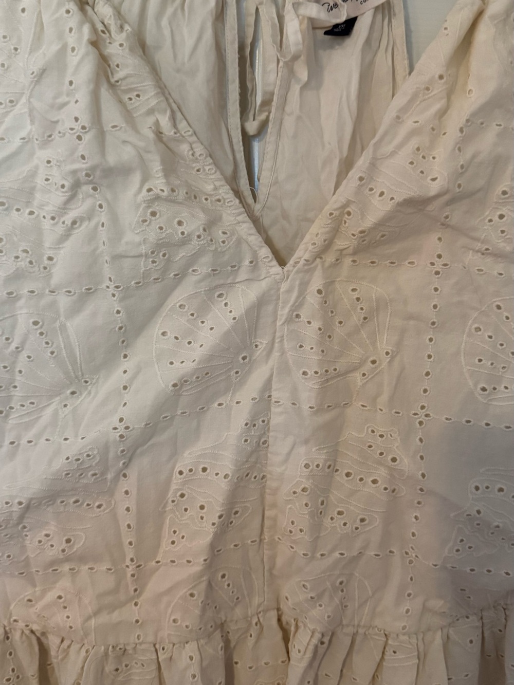 Universal Thread Cream Eyelet Maxi Dress - Picture 7 of 7